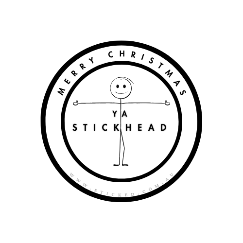 Merry Christmas - Stickman 60mm